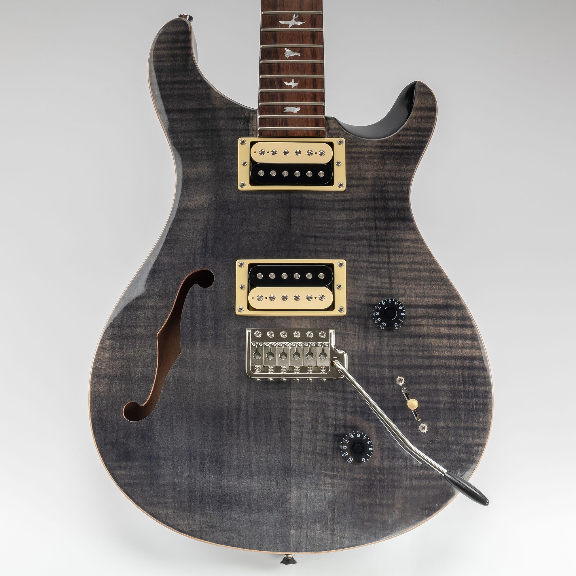 Musiclily Ultra 52,5mm Puente Trémolo 6 Tornillos Filo Navaja de Latón Macizo con Bloque 36mm para Guitarra Eléctrica tipo Strat, Nickel