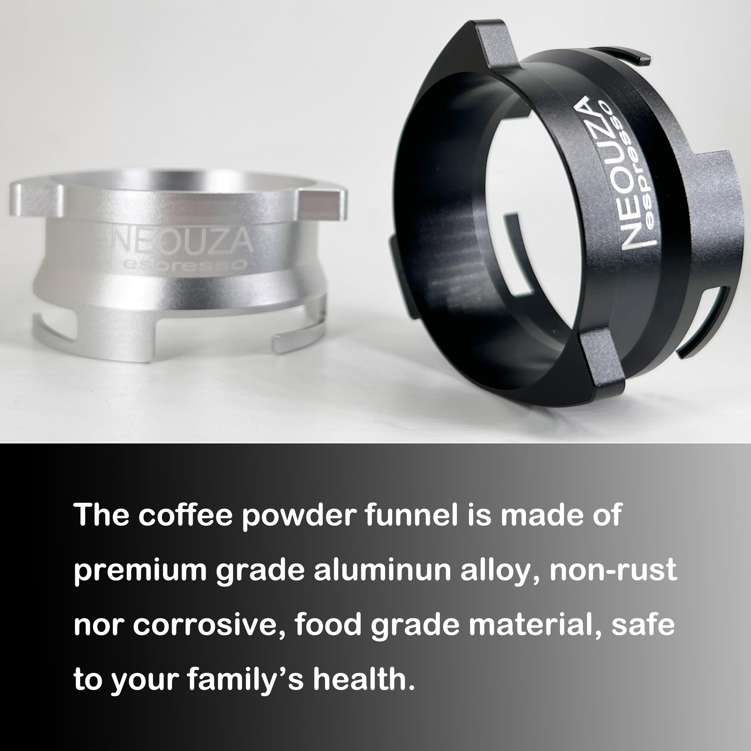 NEOUZA Lejek dozujący do kawy inteligentny pierścień bez użycia rąk 54 mm ekspres do espresso aluminiowe akcesoria do szałwii Breville serii 8 barista portafilter