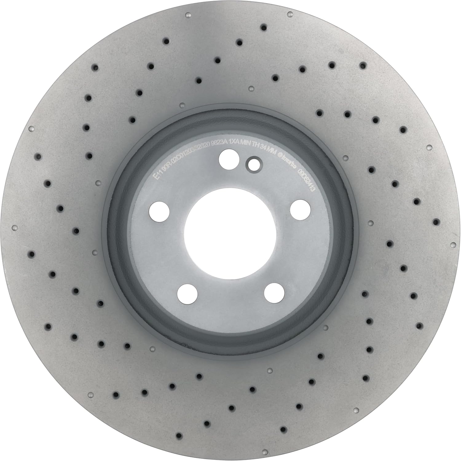 Brembo 09.D524.13 Co-cast two piece UV Coated Pillar Vented drilled Brake Rotor MERCEDES-BENZ/MERCEDES-BENZ (BBDC) OE# A0004212312