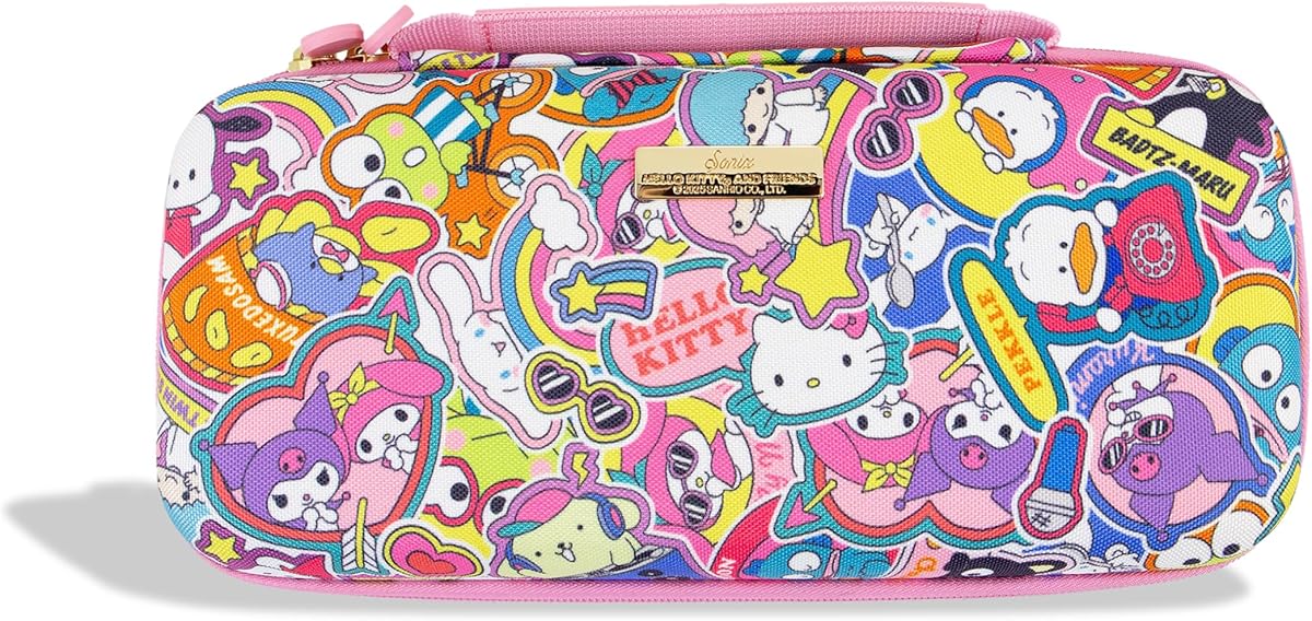 Sonix x Sanrio Carrying Case for Nintendo Switch 2, Switch 1, Lite, OLED, Protective Travel Case with Game Cartridge Storage | Hello Kitty & Friends Stickers