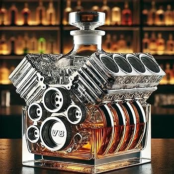 Liakyunf Weindekanter Motorrad-Design - Originelle Whisky Karaffe Mit Belüfter Für Männer