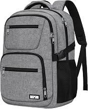 Backpack for Men Women, School Backpack for Boys Girls Teens, Work Business College Backpacks with USB Charging Port, Black Student Bookbag Fits 15.6 Inch Laptop with USB Charging Port, Gifts