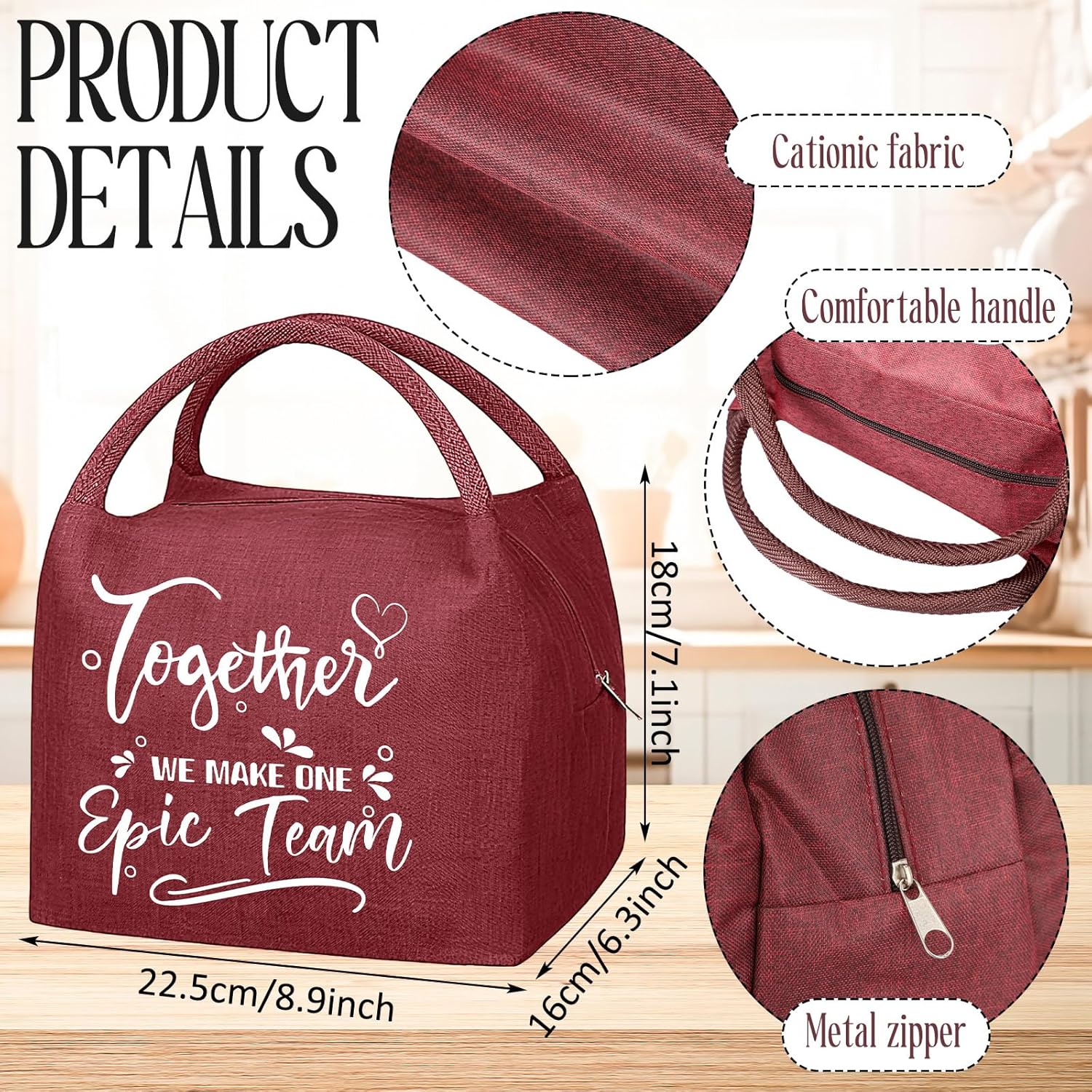 12 Pcs Team Appreciation Gifts Bulk Staff Insulated Lunch Bags Team Thank You Day Favor Reusable Lunch Boxes Waterproof Appreciation Totes for Staff Coworker Employee Nurses Teachers Volunteers Worker 12 Multi Color