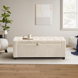 Best Storage Ottoman Benches for the Bedroom — Stylish and Practical GRAINELL 42 Inch Tufted Storage Ottoman Bench Bedroom Button Tufted