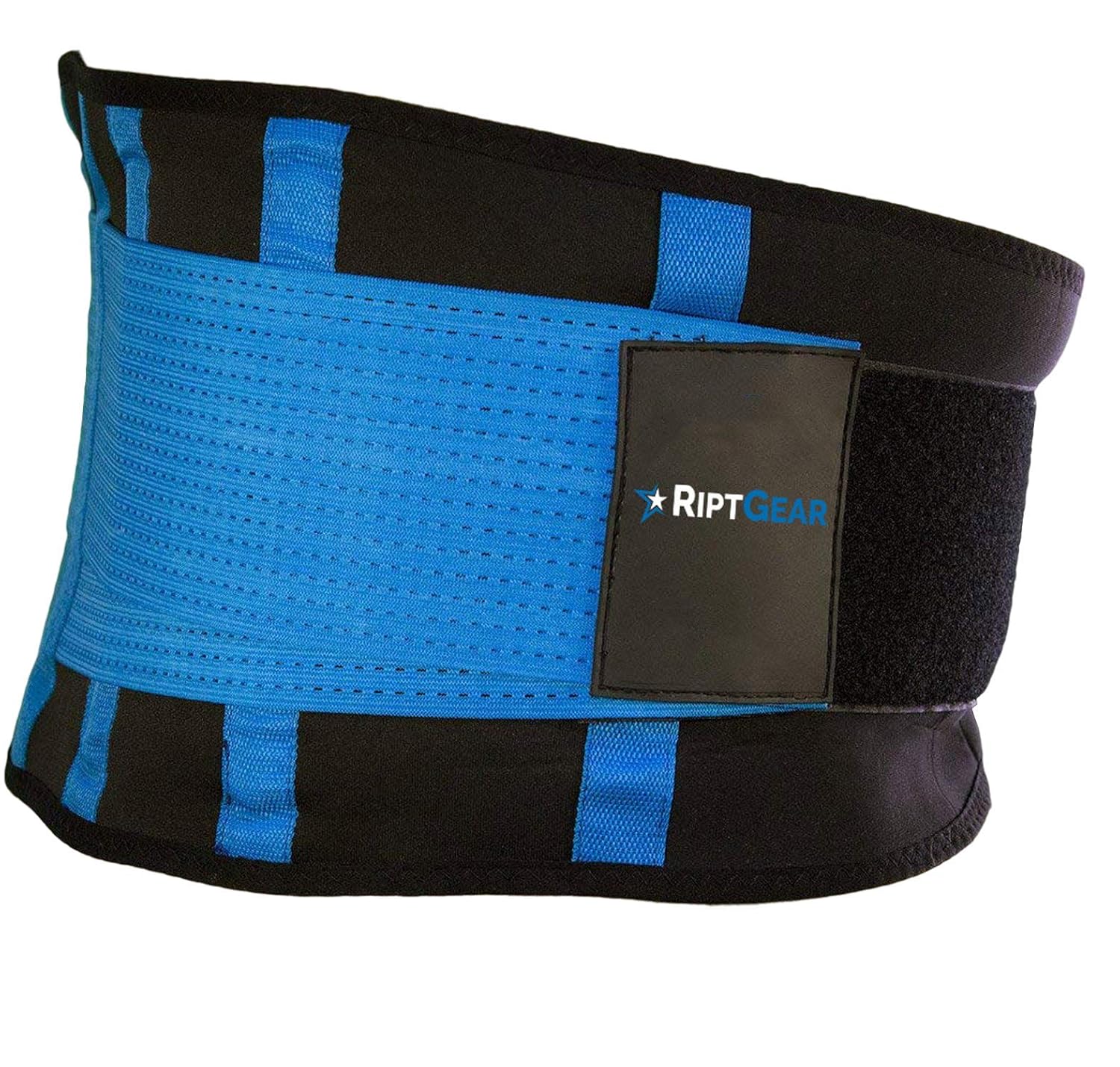 RiptGear Back Brace for Men and Women - Designed to Support Lower Back - Breathable Adjustable Anti-Skid Lumbar Support Belt (Blue, Large) : Health & Household
