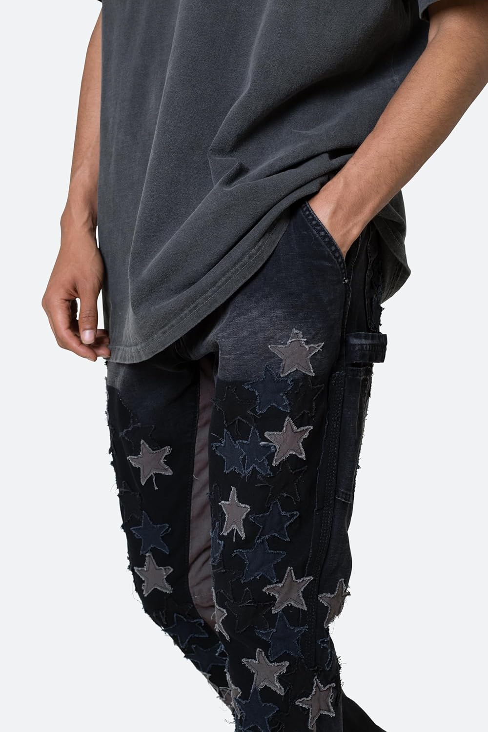 mnml Mens Mnml B451 Star Flare Denim - Image 3