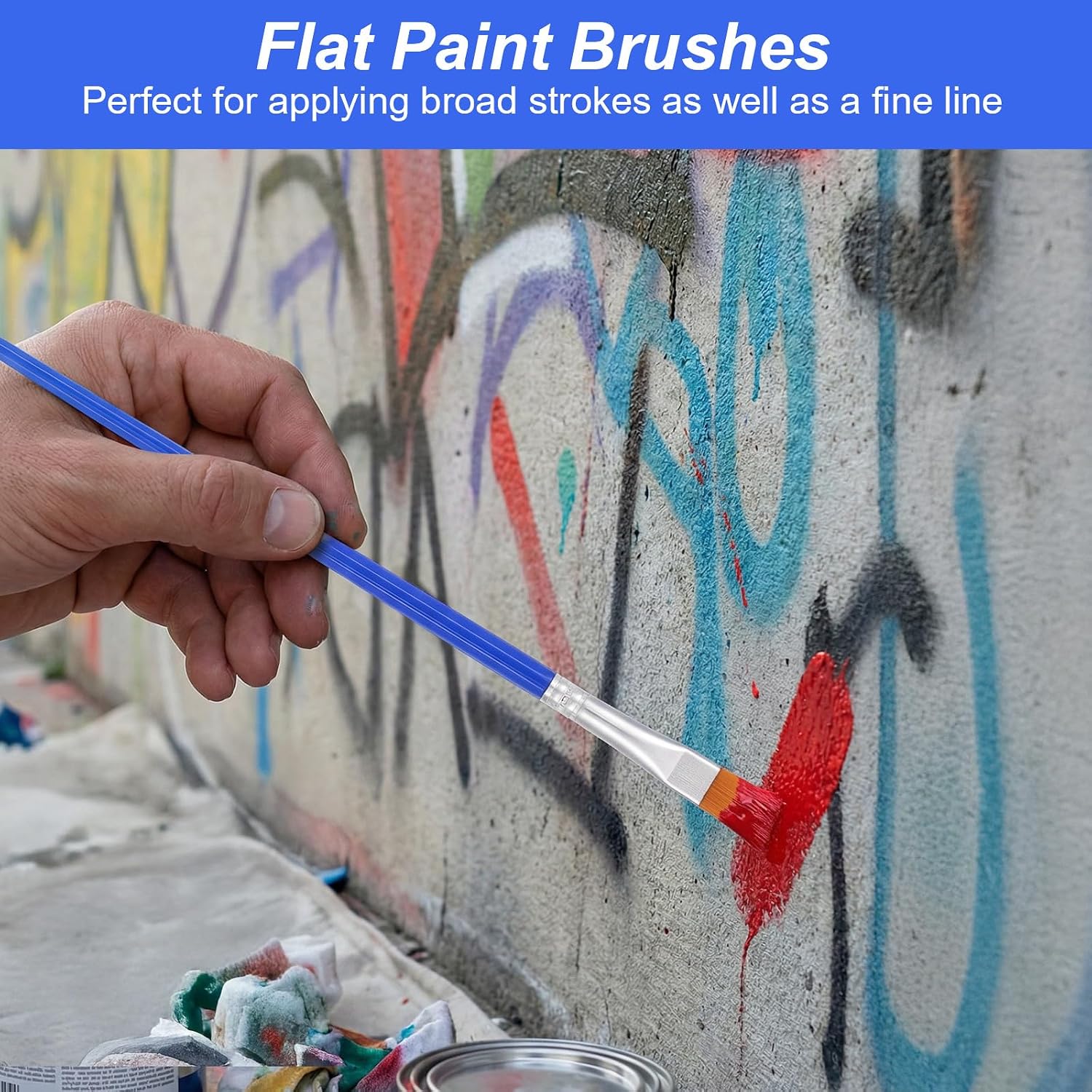 350Pcs Flat Paint Brushes for Touch Up, Small Paint Brushes Bulk, Nylon Hair Brush, Mini Paintbrushes for Acrylic Watercolor Face Painting Art Crafts