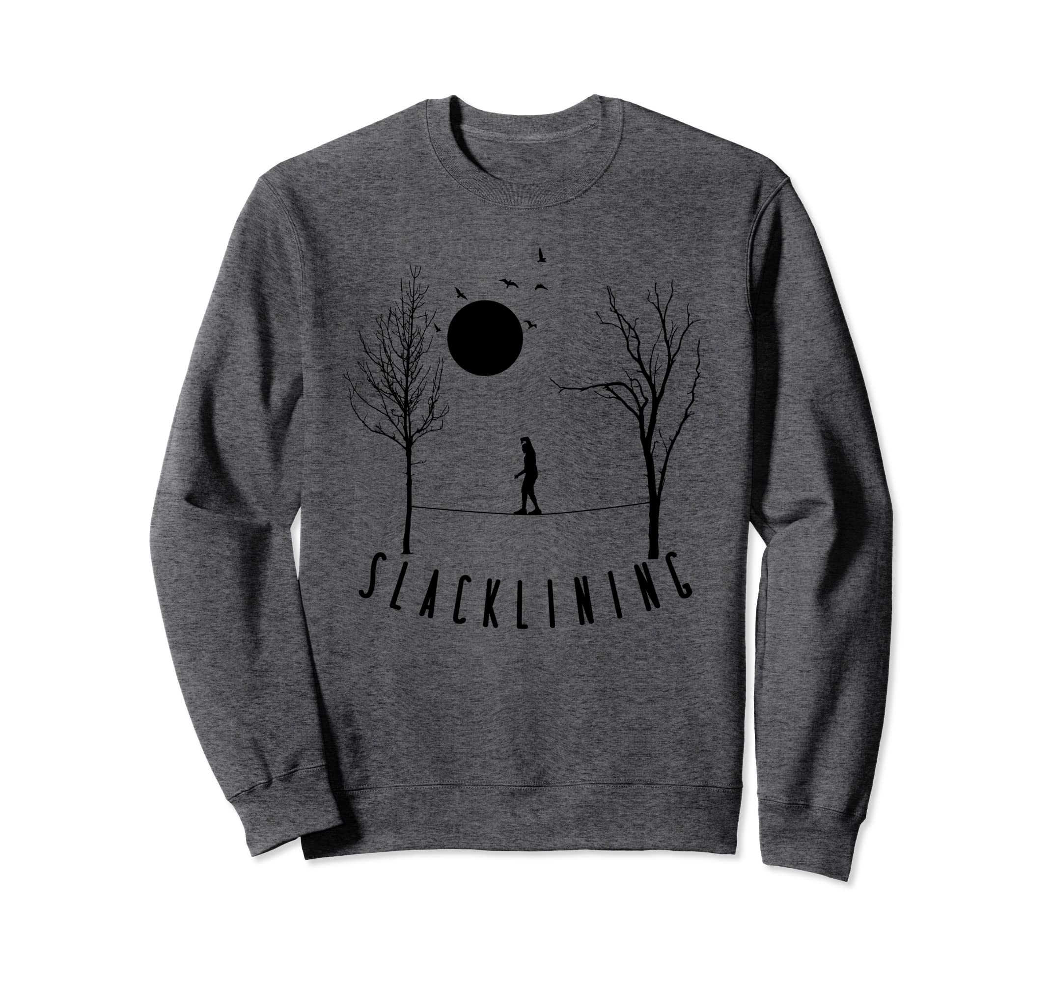 Slackline between two trees / Darkline Sweatshirt
