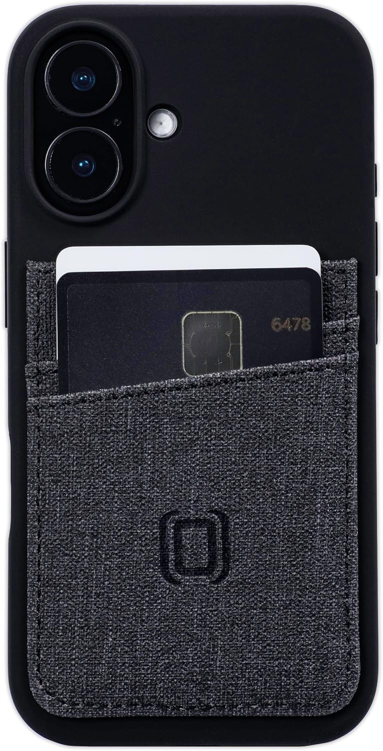 Dockem Card Case for iPhone 16 with Liquid Silicone Shell, Built-in Metal Plate for Magnetic Mounting & Stitched-on Synthetic Leather Wallet with 2 Credit Card Slots (M2L SI, Black) - Image 7