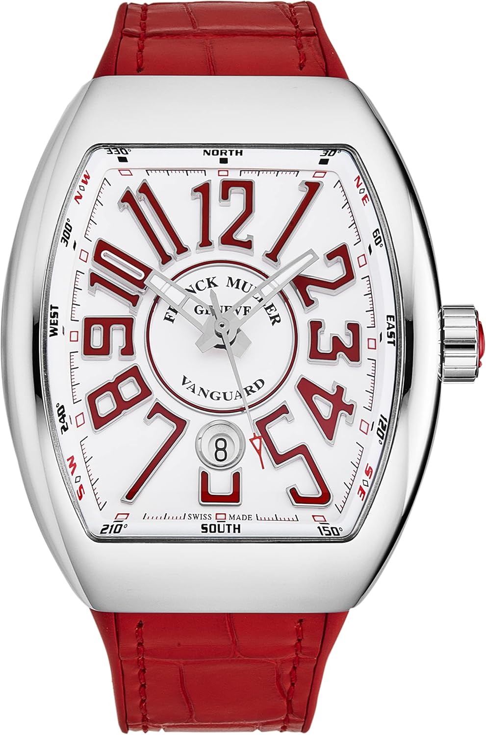 Franck Muller Men’s ‘Vanguard’ White Dial Red Rubber with