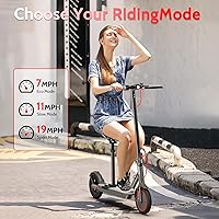 Vista 16 de Patinete eléctrico – Neumáticos sólidos de 8.5"/10", motor de 350 W/500 W, hasta 19-22 MPH y 21-24 millas de largo alcance portátil para adultos