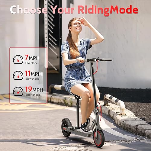 Miniatura 16 de Patinete eléctrico – Neumáticos sólidos de 8.5"/10", motor de 350 W/500 W, hasta 19-22 MPH y 21-24 millas de largo alcance portátil para adultos