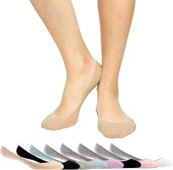 Thirty48 Womens No Show Loafer Socks, Boat Shoe Liners with Non Slip Grip