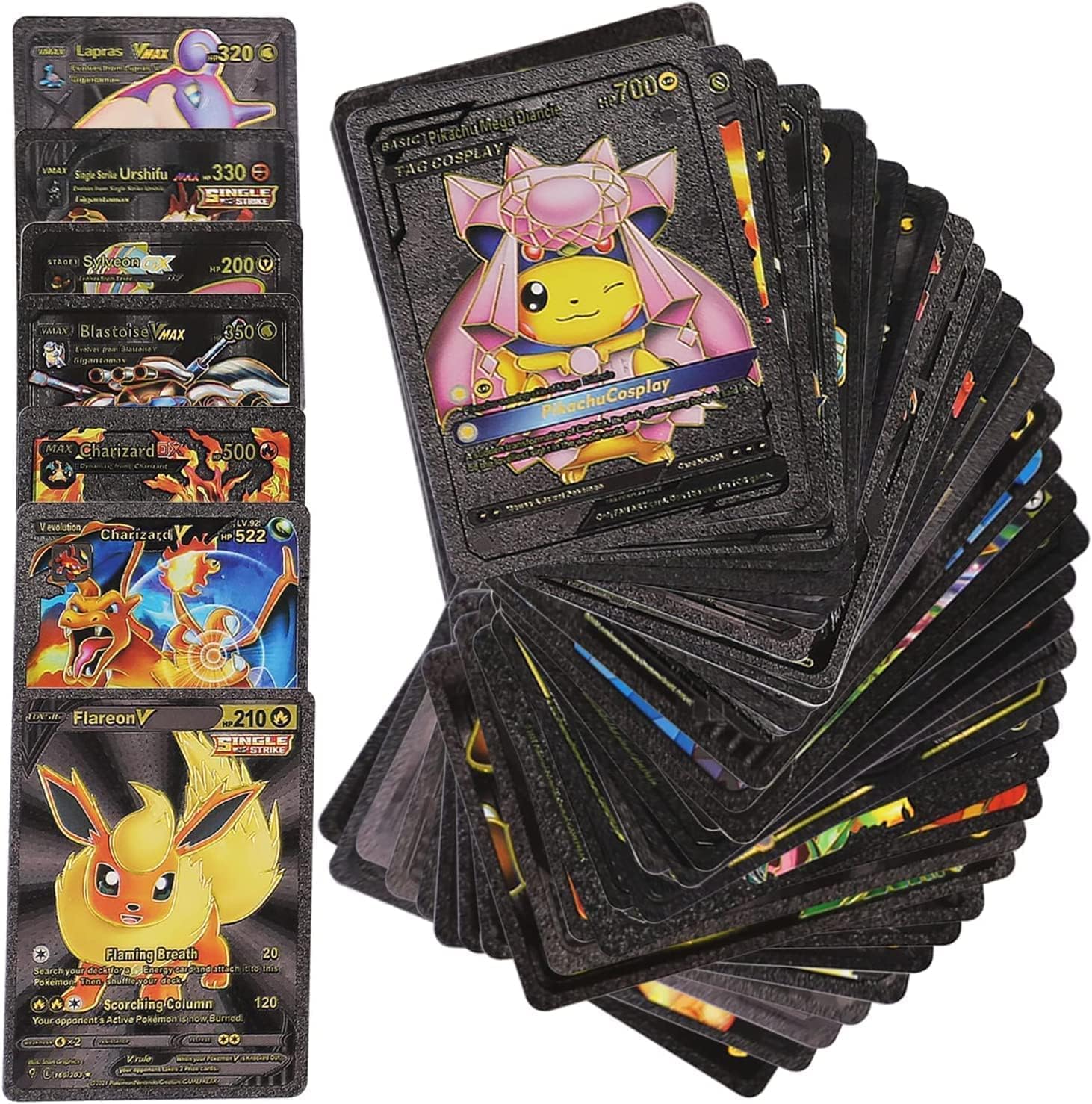 Prezzie Villa Playing Cards l 55 PCS Black Foil Card Assorted Cards TCG Deck Box - V Series Cards Vmax GX Rare Golden Cards and Common-Rare Mystery Card (B0CJVQYR2P) Amazon Price History, Amazon Price Tracker