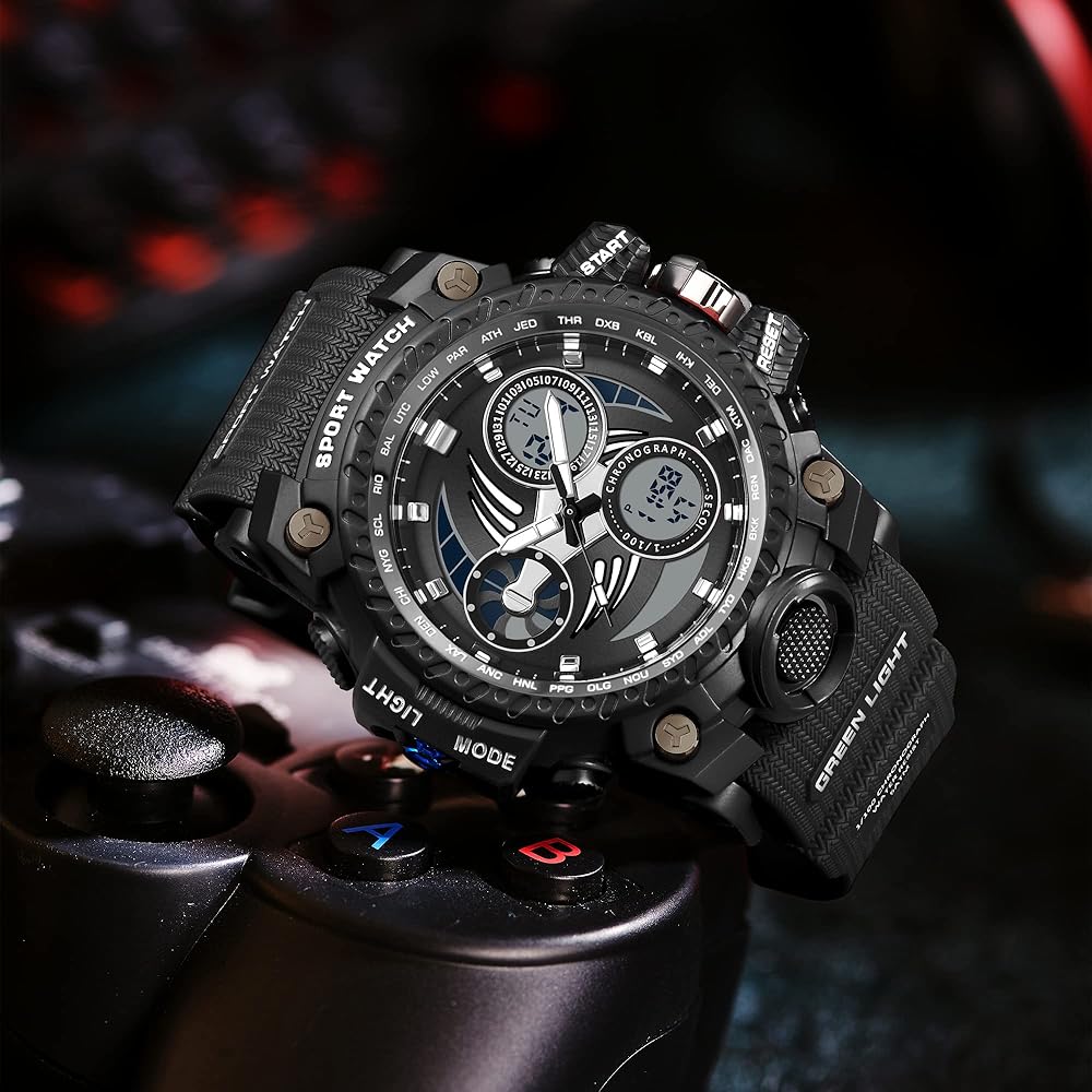 Orologio Sportivo Digitale Uomo KXAITO 3153: Resistente, Impermeabile E Con Design Cruscotto Auto, Perfetto Per Ogni Avventura - 2