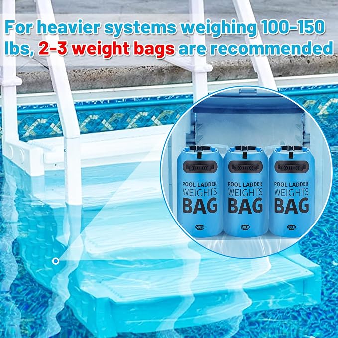 Pesas para escalera de piscina 50lbs bolsas de arena 2 piezas miniatura 6