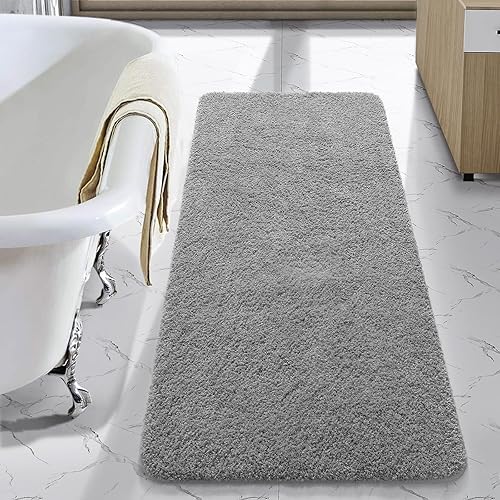 Miniatura 17 de LOCHAS Alfombra de baño de 24 x 17 pulgadas, de microfibra suave, gruesa y absorbente, lavable a máquina, alfombra de baño antideslizante de felpa