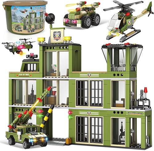 City War - Juego de construcción militar de base militar, casa militar para centro de operaciones de púas de combate del ejército, con automóvil