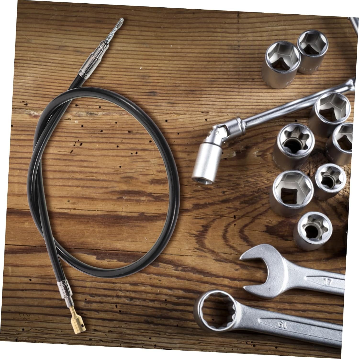 Hanging Shaft Tool Electric Grinder Hose with Stainless Steel Rubber Flexible Extension for Precision Carving Quick Setup Durable Mill Shaft Accessories