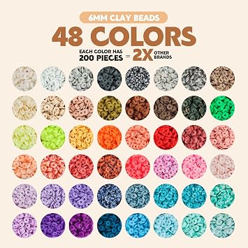 Pizooro Clay Beads 3 Boxes Bracelet Making Kit, 10500pcs Beads for Jewelry Making, Round Letter Beads with Charm and Elastic Strings, Friendship Bracelets Holiday Gifts for Girls Adults
