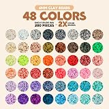 Pizooro Clay Beads 3 Boxes Bracelet Making Kit, 10500pcs Beads for Jewelry Making, Round Letter Beads with Charm and Elastic Strings, Friendship Bracelets Holiday Gifts for Girls Adults