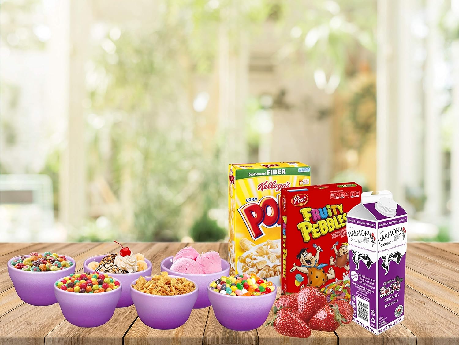 Ceramic 8 Oz Dessert Bowls - Set of 6 (Gradient Purple) : Home & Kitchen