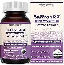 Organic Saffron Extract: Optimized Extract with Safromotivines, Safranal, and Crocins – Clinically Studied | Premium Persian Sargol Quality | Supports Mood, Calmness, and Relaxation – 30 Servings