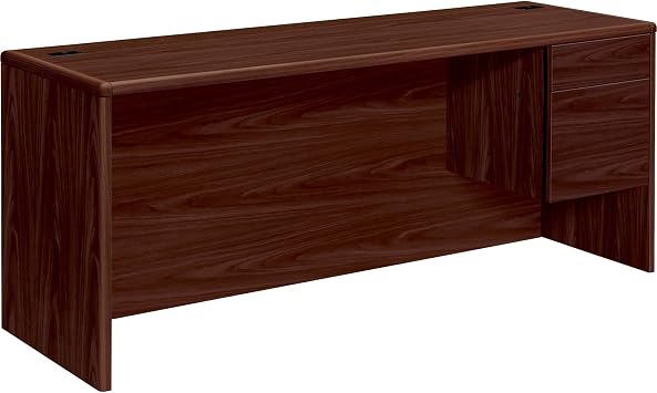 HON Pedestal Credenza, Right, 72 by 24 by 29-1/2-Inch, Mahogany