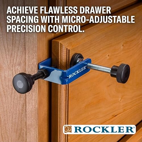 Miniatura 4 de Rockler Abrazaderas de instalación de cajones de gabinete, cajón derecho, izquierdo, herramientas de gabinete, acero, cajón delantero de plástico -