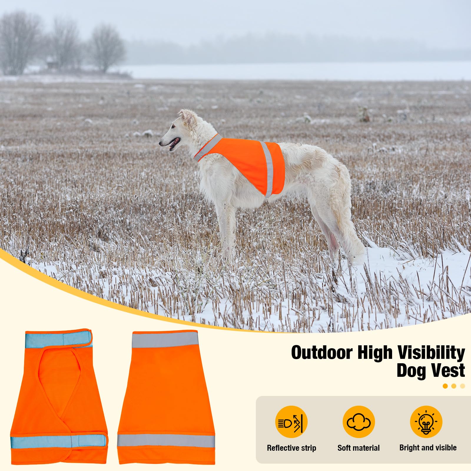 Chaleco reflectante para perros XL, 2 unidades, chaleco de seguridad para perros, chaleco de seguridad para perros con elementos reflectantes para mayor seguridad en la oscuridad, naranja, XL
