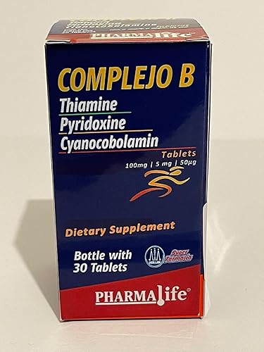 Complejo B (complejo B)  Vitamina B1, B6, B12 tabletas  Suplemento dietético  30 tabletas  1 mes de suministro