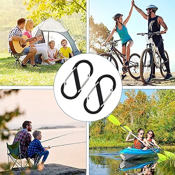 Amazon.co.jp: S字カラビナ 多機能アルミ キーチェーン フック