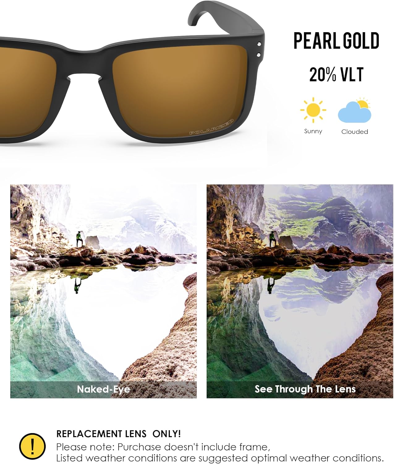 BLAZERBUCK Anti-salt Replacement Lenses for Oakley Holbrook OO9102 Sunglasses, Anti-Scratch, Impact Resistant & Fit Perfectly