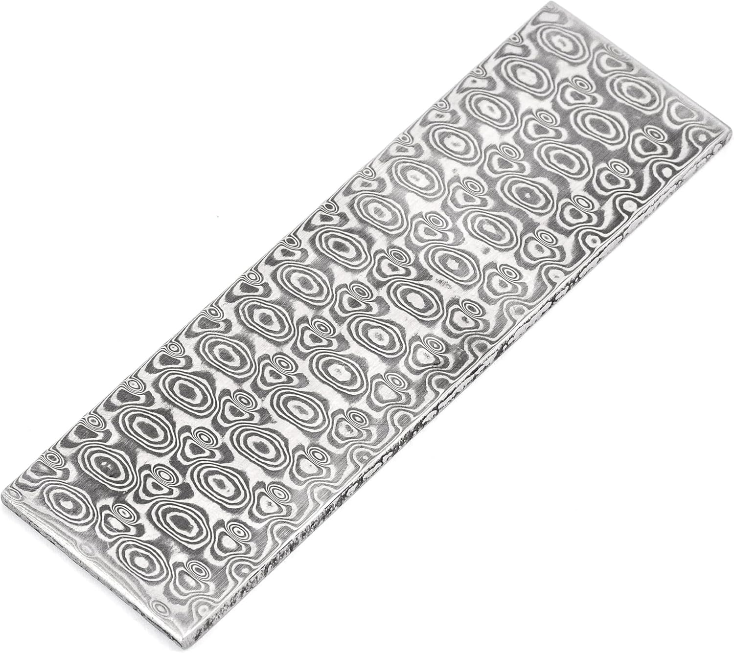 "Rose" Damascus VG10 Stainless Steel Clad Billet Bar 100mm x 30mm x 2.5mm - HRC 57-59 EDC Custom Knife Making Supplies Pattern Welded Hardened Blank Blade Forged Heat Treated