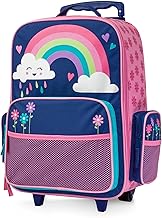 Stephen Joseph Kids Classic Rolling Luggage, Kids Luggage, Toddler Rolling Travel Carry On, Kids Suitcase with wheels,