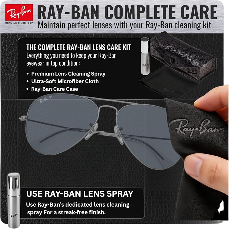 Ray-Ban RB3025 CLASSIC AVIATOR POLARIZED Sunglasses with Official Kit image 6