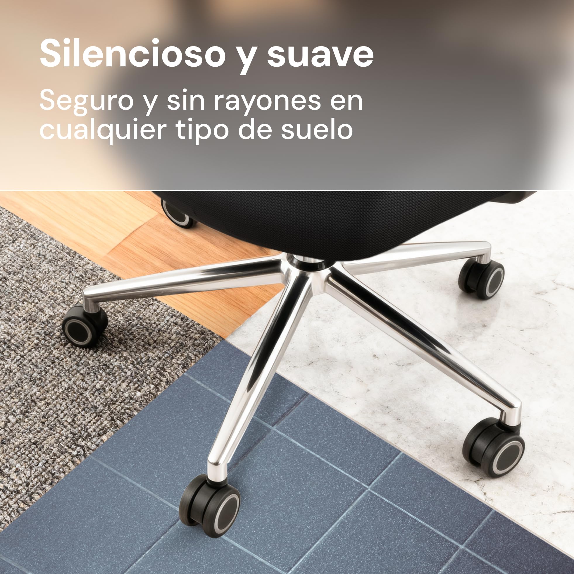 Alpha Silla Escritorio [Original] Silla giratoria sobre Ruedas | Silla ergonómica con 11 ajustes de Confort para hasta 150 kg | Silla Oficina para Trabajar Desde casa
