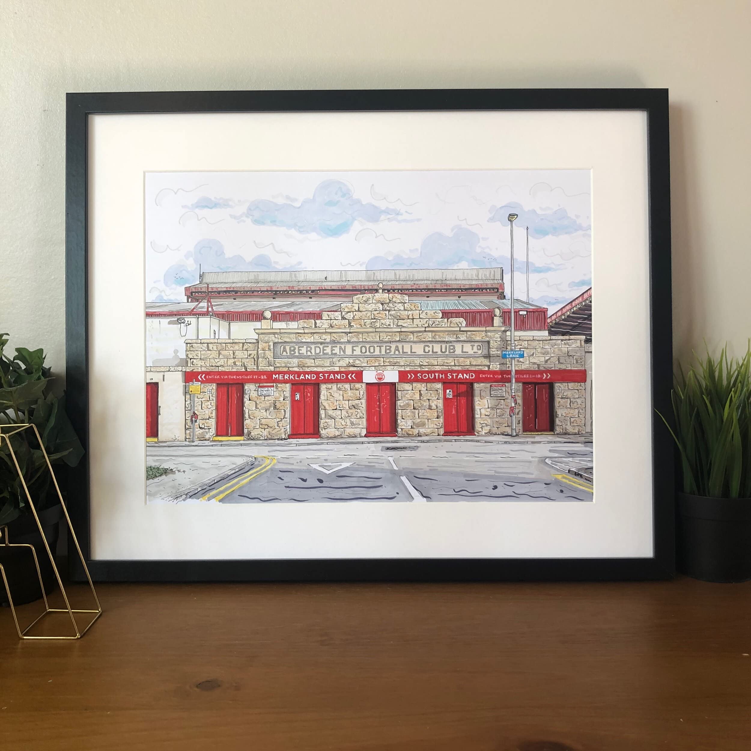 Aberdeen FC - Pittodrie Stadium - The Dandy Dons - The Dandies - Print - Wall Art - Scottish Football - Football Art - Footy Fans - Poster