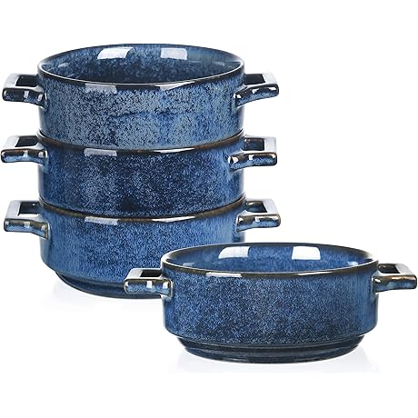 vicrays Ceramic Stew Bowls with Handles