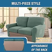 Vista 83 de H.VERSAILTEX Multi-Pieces Sofa Covers Stretch Couch Covers Form Fitted Seats and Back Cushions Covers