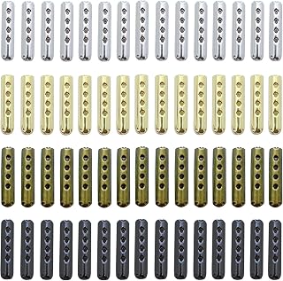lacitycover 200 Pieces 4 Holes Shoelace Tip Head Metal Shoelace Ends Aglets Replacement Tips For Paracord Shoes Clothes Lace DIY repairing