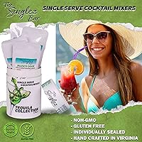 Vista 4 de Singlez Bar Colección de mezclas de cóctel de tequila premium (paquete de 5) Crea deliciosos cócteles de margarita Sin gluten, sin OMG y bajo