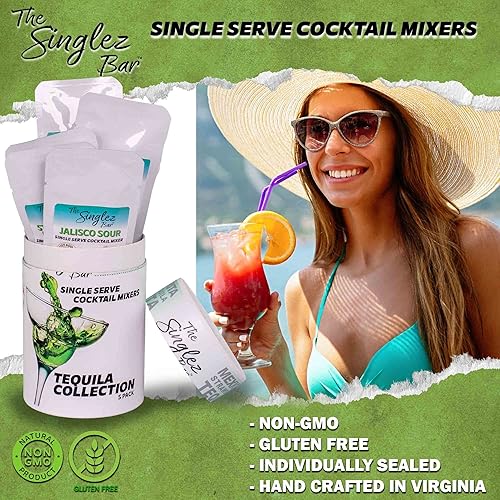 Miniatura 4 de Singlez Bar Colección de mezclas de cóctel de tequila premium (paquete de 5)  Crea deliciosos cócteles de margarita  Sin gluten, sin OMG y bajo en