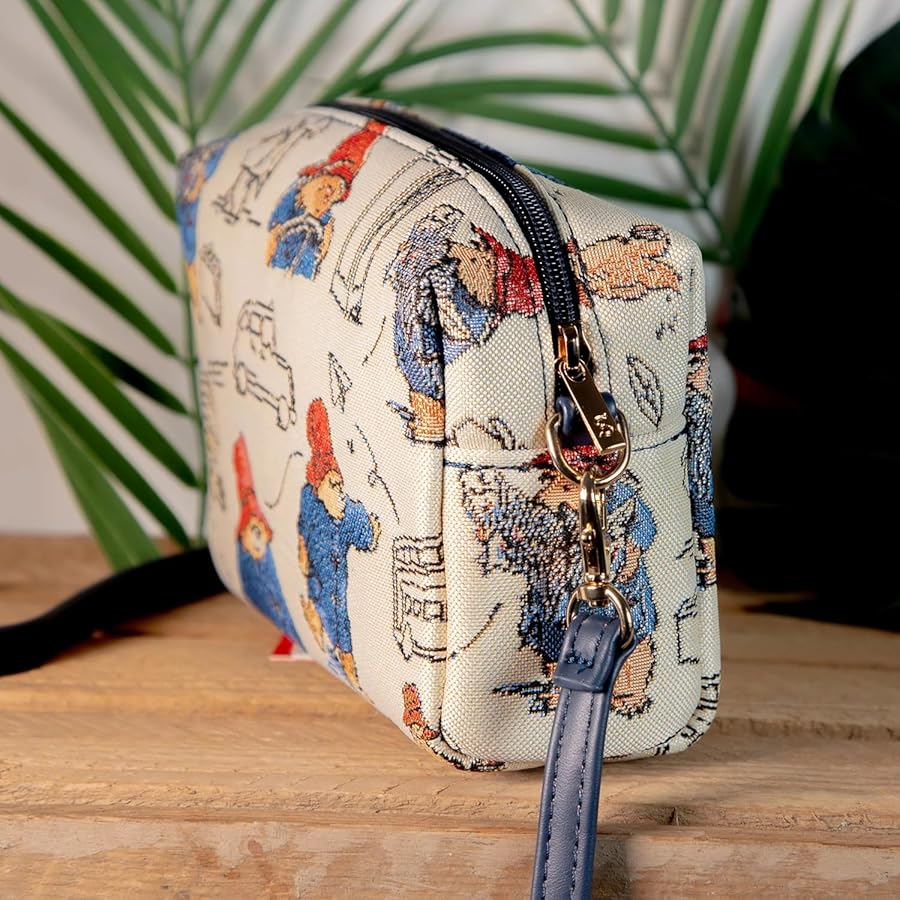 Borsa A Tracolla Paddington Bear In Arazzo: 19x19x6,5 Cm, Zainetto Sling Bag Con Tasca, Regalo Nostalgico Per Adulti E Bambini