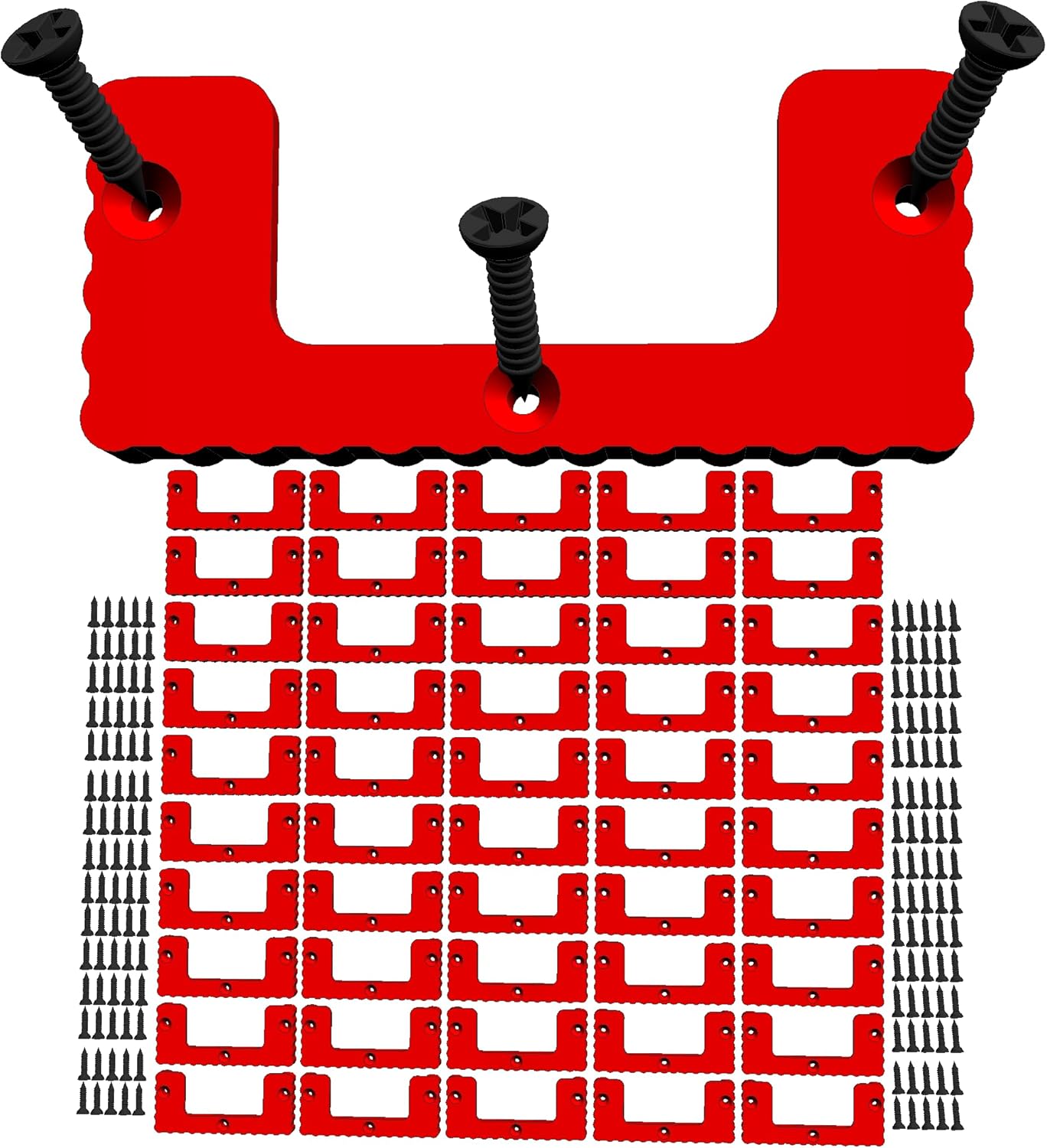 50PCS For Milwaukee Packout Cleats, Tool Box Storage System Cleats (50, RED)