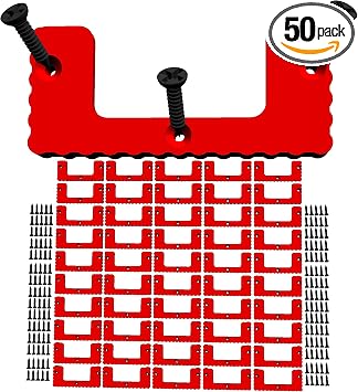 NyVoozy 50PCS For Milwaukee Packout Cleats, Tool Box Storage System Cleats 50, RED