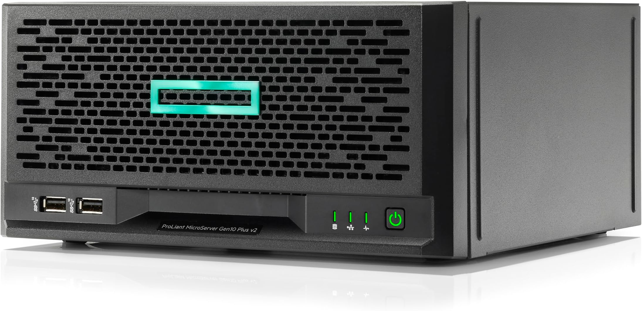 Hewlett Packard Enterprise ProLiant MicroServer Gen10 Plus v2 Tower Server w/one Intel Pentium G6405 Processor, 2‑core 1P 16GB‑U VROC 4LFF‑NHP 180W External PS (HPE Smart Choice P69102-005)