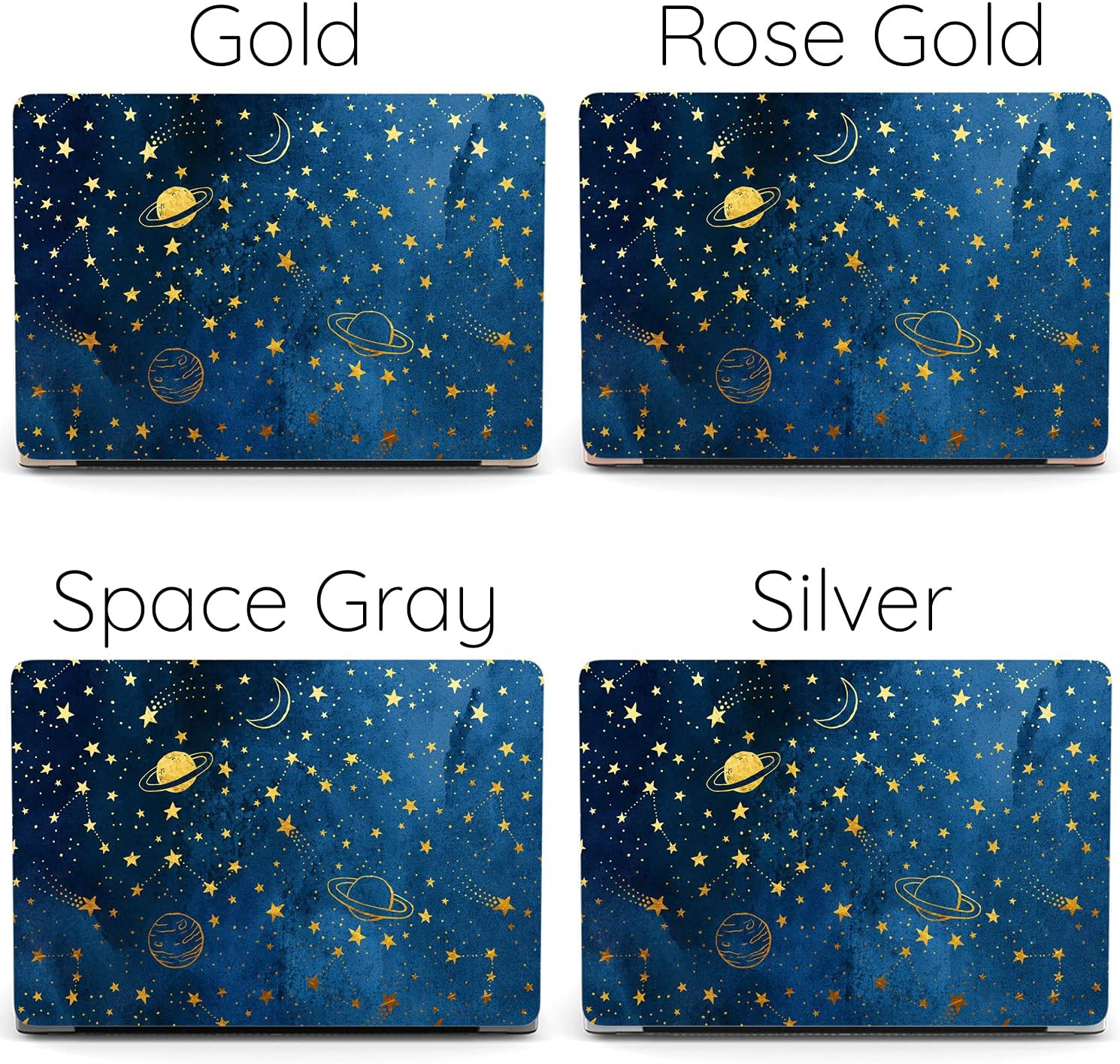 Mertak Hard Case Compatible with MacBook Pro 16 14 Air 15 13 inch M3 M2 M1 Mac 2024 2023 2022 2018 Cover Stars Touch Bar Space Planet Cute Constellations Protective Plastic Moon Celestial Print