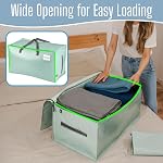 VENO Sacs de déménagement robustes Sacs pliables extra grands avec fermeture éclair & Poignées de transport, coffres d'entreposage Boîtes de déménagement Accessoires d'emballage Boîtes à linge pour organisateur (vert clair, 4 Boîte)