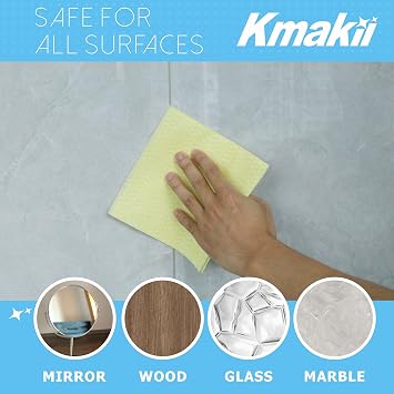 KMAKII Multi-Purpose Cleaning Cloths, Absorbent and Quick-Drying, Streak-Free and Strong, Ideal for Kitchen, Bathroom, and Car Cleaning, 12x12in,Yellow, Pack of 100